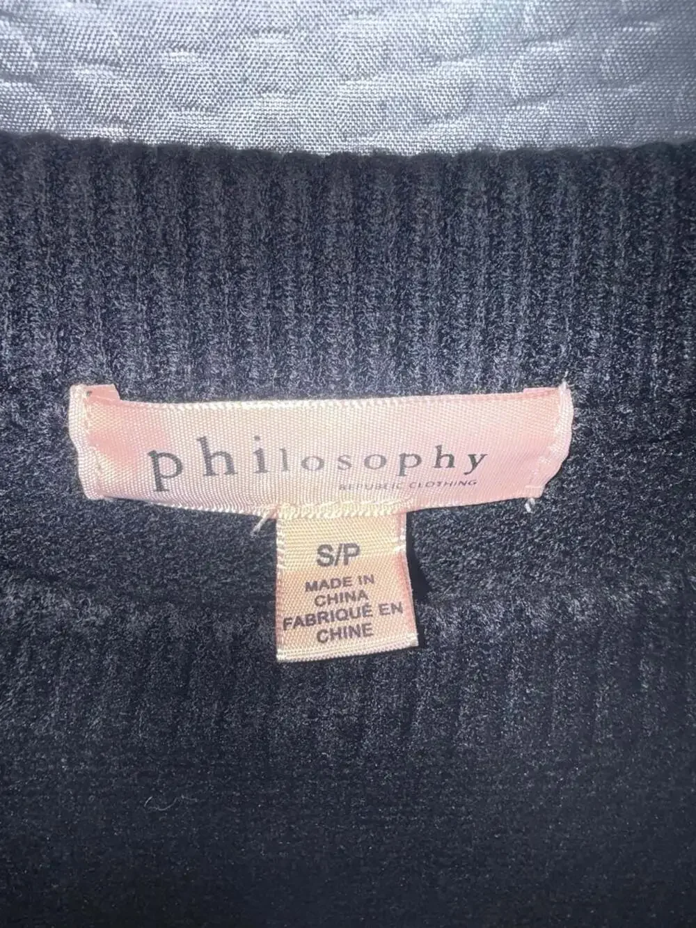 Philosophy Republic Clothing Black and White Striped Long Sleeve Sweater Size Sm